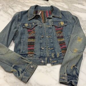 Free People vintage looking blue jean jacket